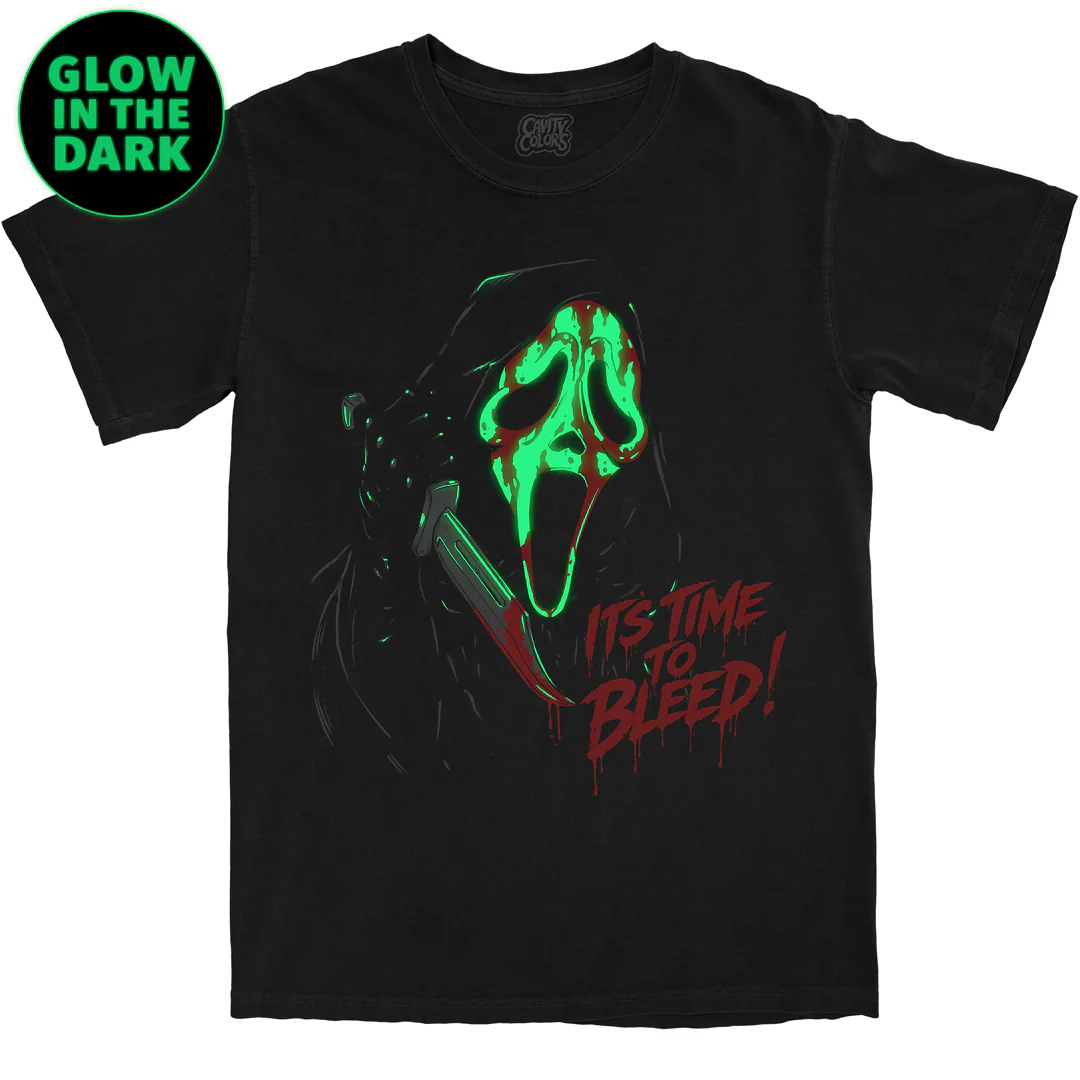 GHOST FACE: BLEEDING - GLOW IN THE DARK T-SHIRT (COMFORT COLORS) - Image 2